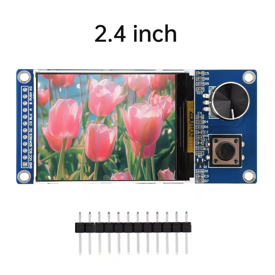 מסך TFT בגודל 2.4 אינץ׳ עם מקודד סיבובי ST7789